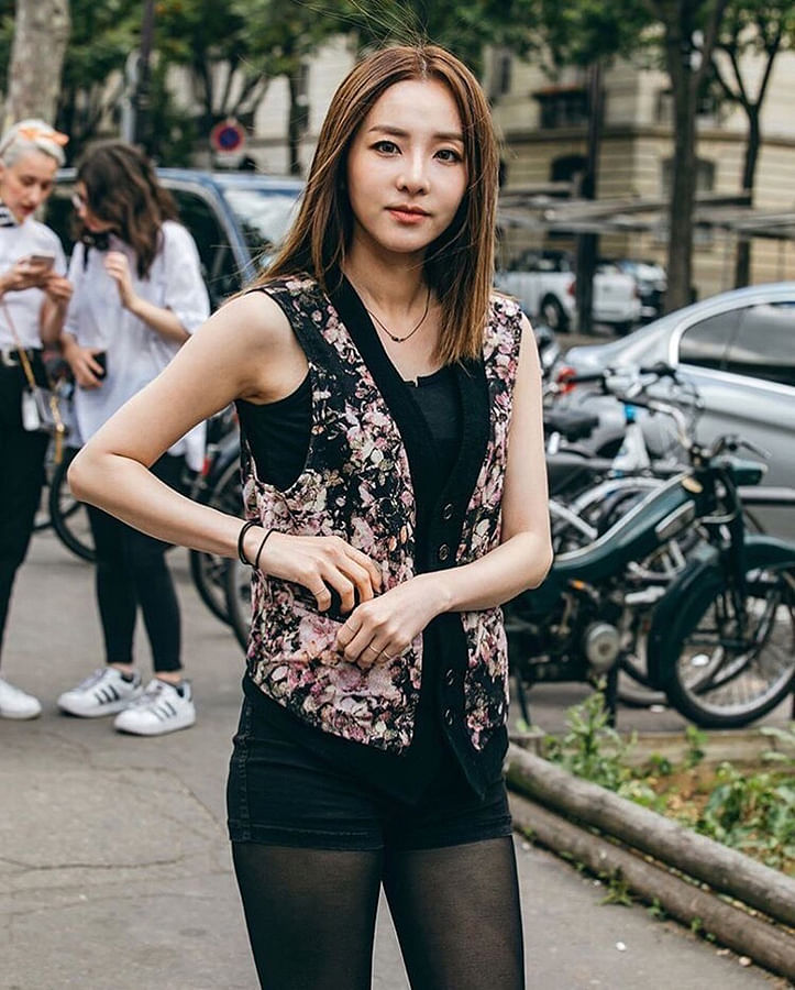 check out sandara park"s stylish looks at paris men fashion week