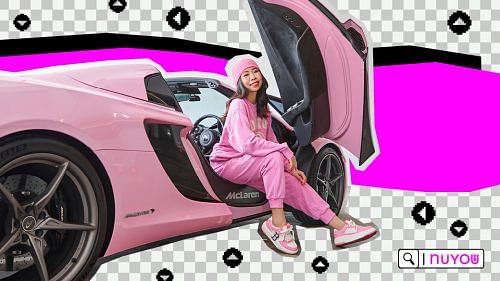 粉色车子是她性格的延伸